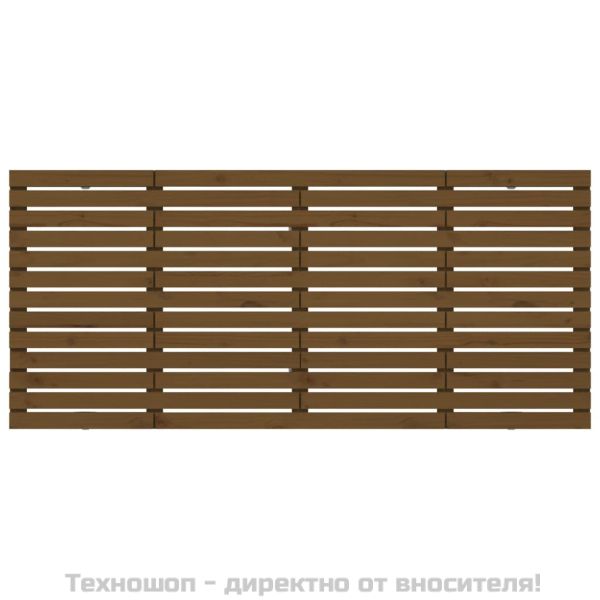Стенна табла за спалня, меденокафява, 206x3x91,5 см, бор масив