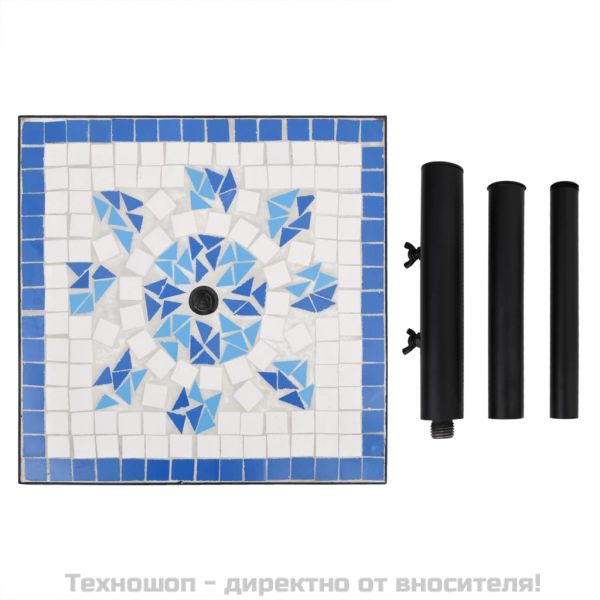 Основа за чадър, синьо и бяло, квадратна, 12 кг