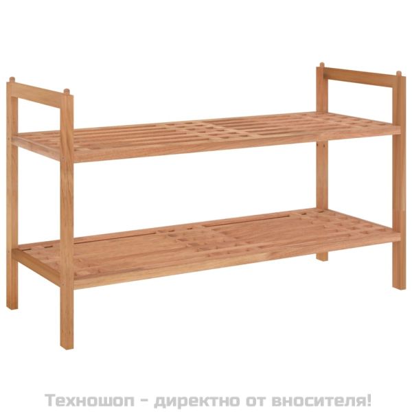 Поставка за обувки 69x27x41 см орехово дърво масив