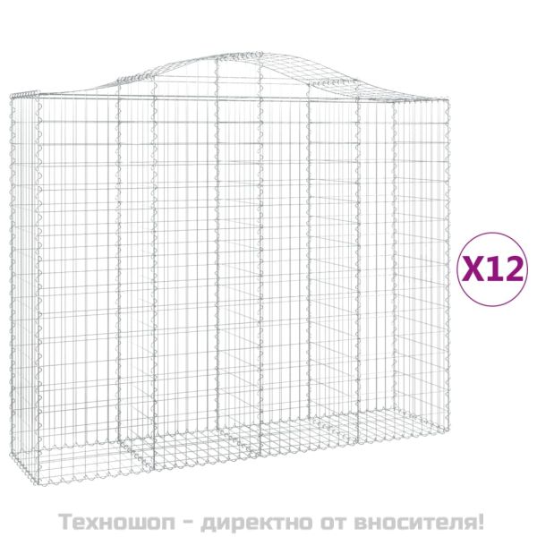 Габионни кошници арка 12 бр 200x50x160/180см поцинковано желязо