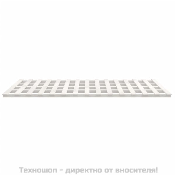 Рамка за легло, бяла, 200x200 см, бор масив