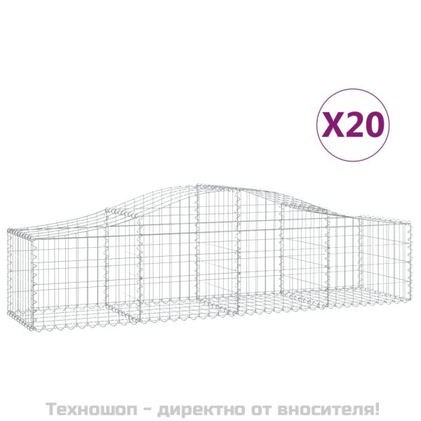 Габионни кошници арка 20 бр 200x50x40/60 см поцинковано желязо