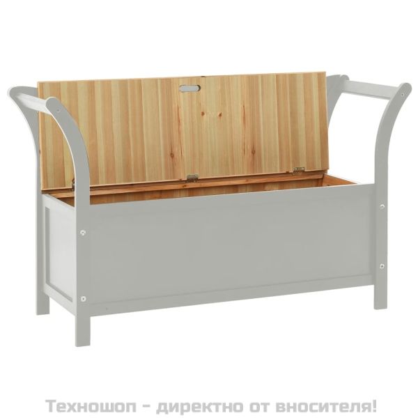 Пейка сива 107x45x75,5 см масивна ела
