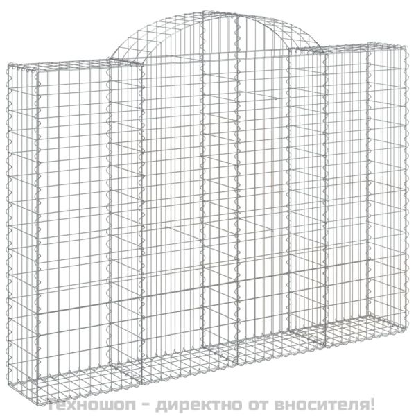 Дъговидна габионна кошница 200x30x140/160 см поцинковано желязо
