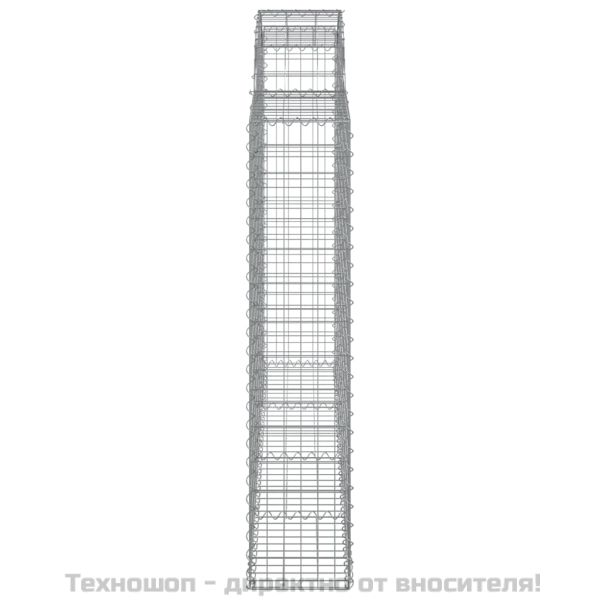 Дъговидна габионна кошница 200x30x140/160 см поцинковано желязо