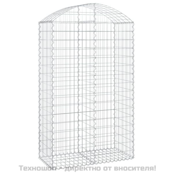Дъговидна габионна кошница 100x50x160/180 см поцинковано желязо