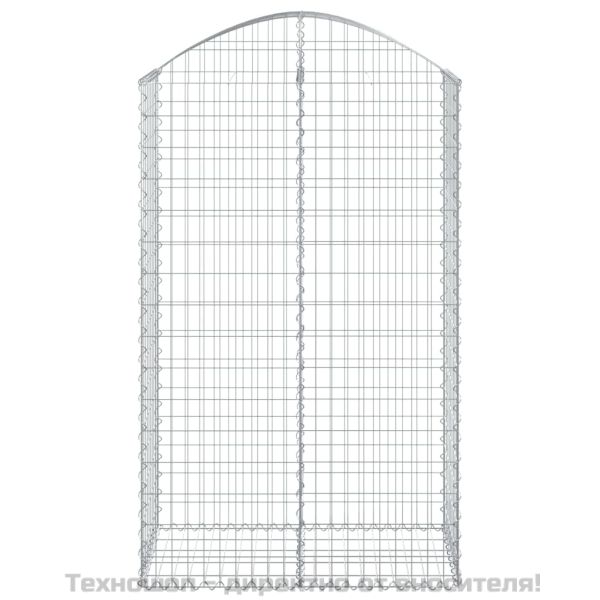 Дъговидна габионна кошница 100x50x160/180 см поцинковано желязо