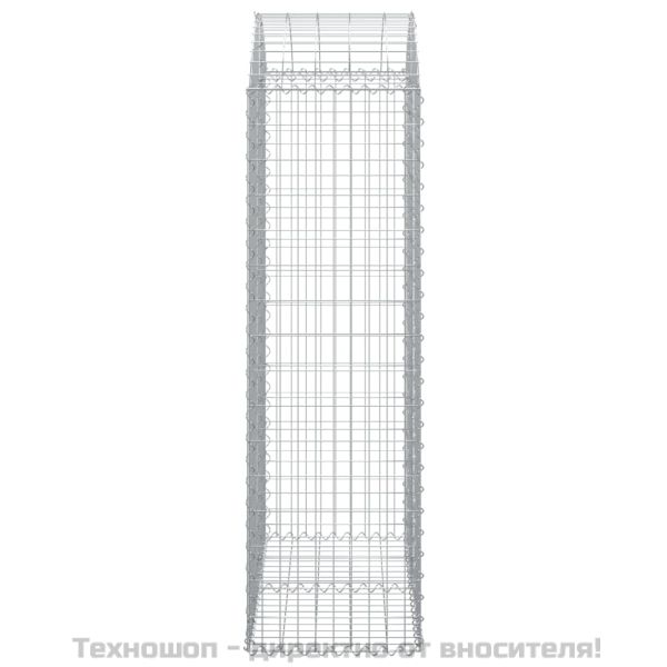 Дъговидна габионна кошница 100x50x160/180 см поцинковано желязо