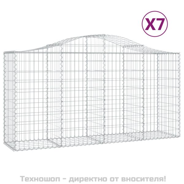Габионни кошници арка 7 бр 200x50x100/120 см поцинковано желязо