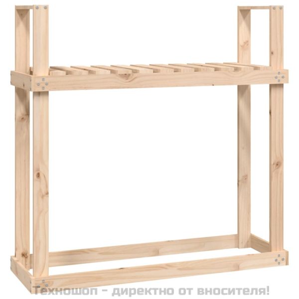 Поставка за дърва за огрев 110x35x108,5 масивно дърво бор