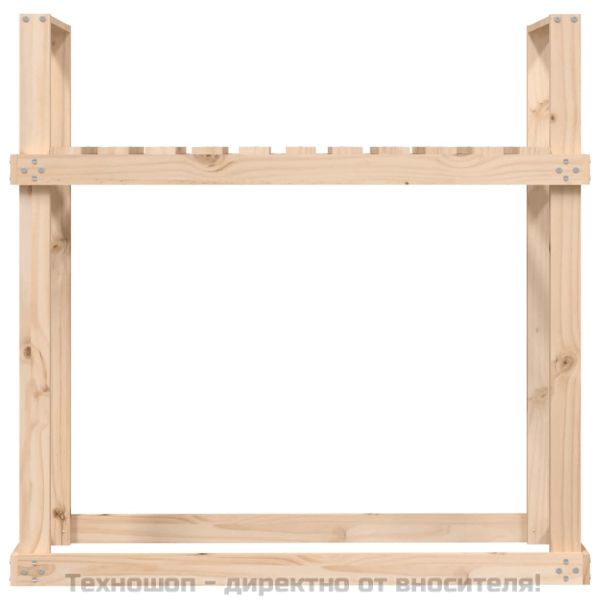 Поставка за дърва за огрев 110x35x108,5 масивно дърво бор
