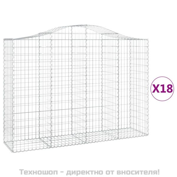 Габионни кошници арка 18 бр 200x50x140/160см поцинковано желязо