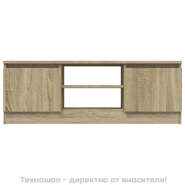 ТВ шкаф с врата, дъб сонома, 102x30x36 см