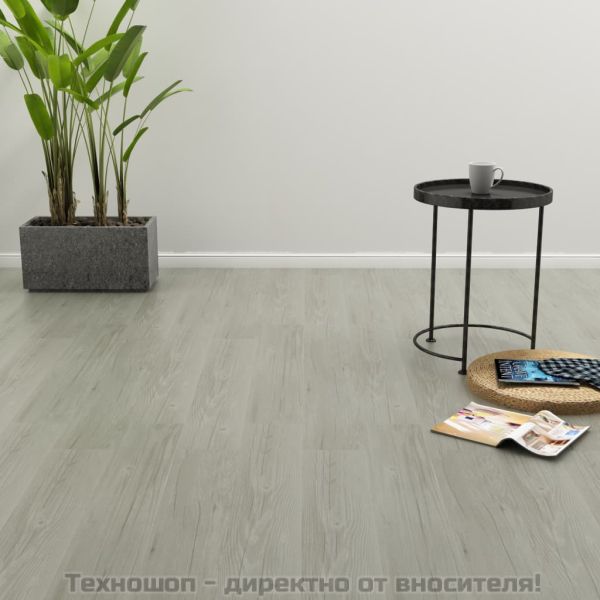 Самозалепващи подови дъски, 4,46 м², 3 мм, PVC, сиви