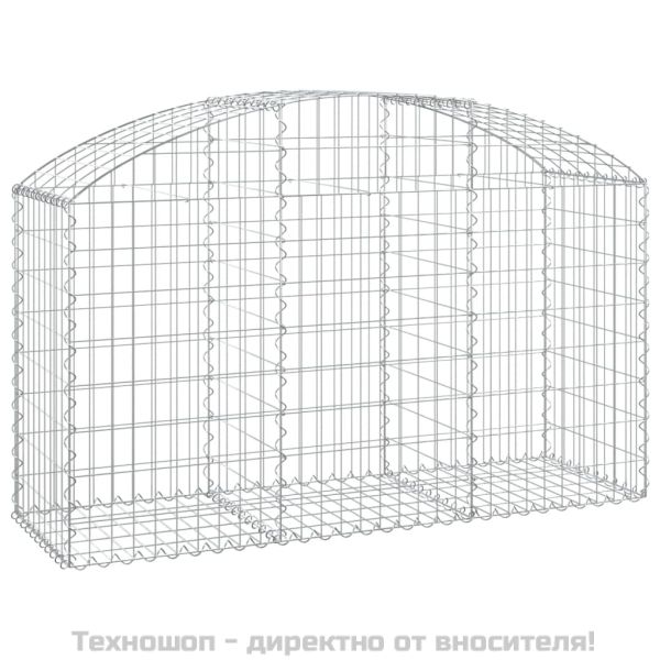 Дъговидна габионна кошница 150x50x80/100 см поцинковано желязо