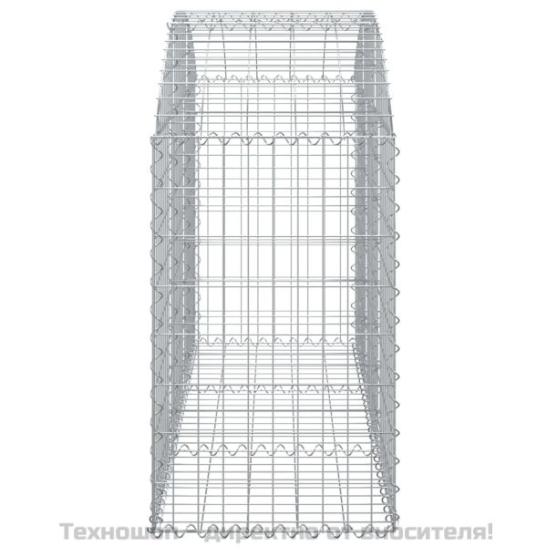 Дъговидна габионна кошница 150x50x80/100 см поцинковано желязо