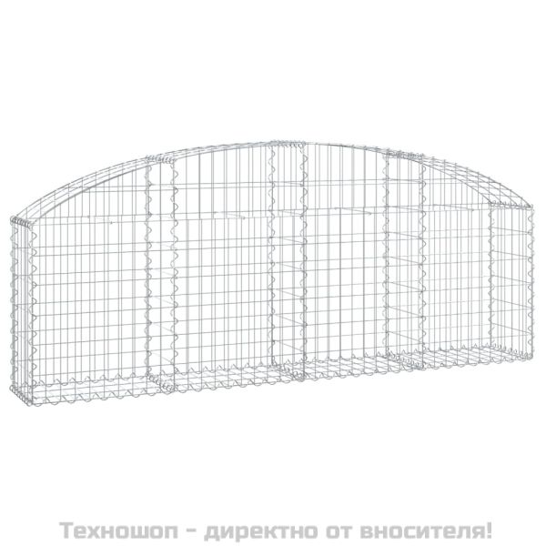 Дъговидна габионна кошница 200x30x60/80 см поцинковано желязо
