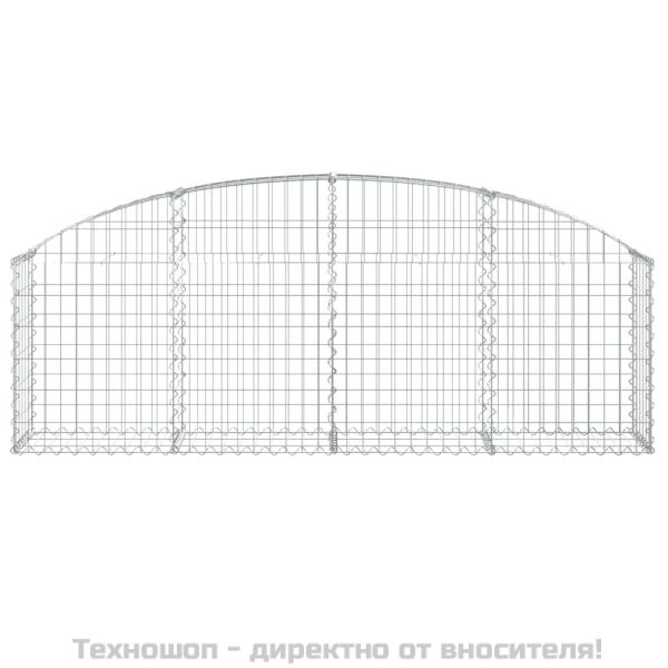 Дъговидна габионна кошница 200x30x60/80 см поцинковано желязо