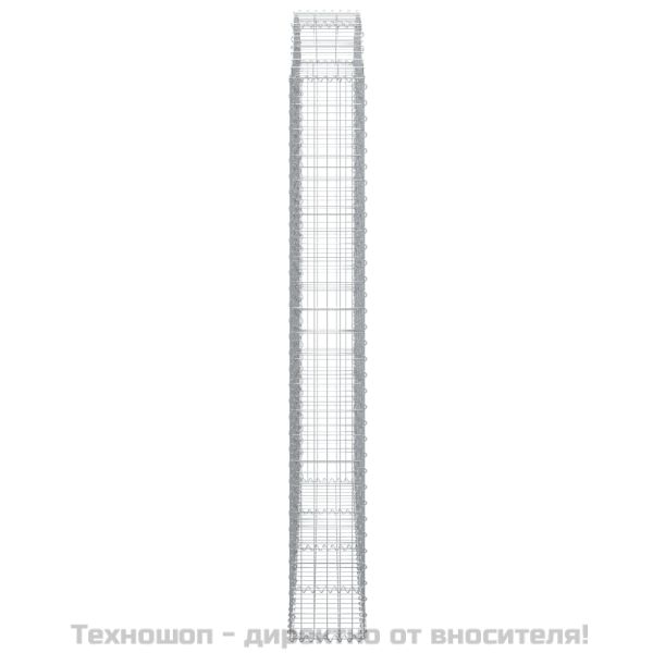 Дъговидна габионна кошница 200x30x220/240 см поцинковано желязо