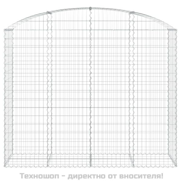 Дъговидна габионна кошница 200x50x160/180 см поцинковано желязо