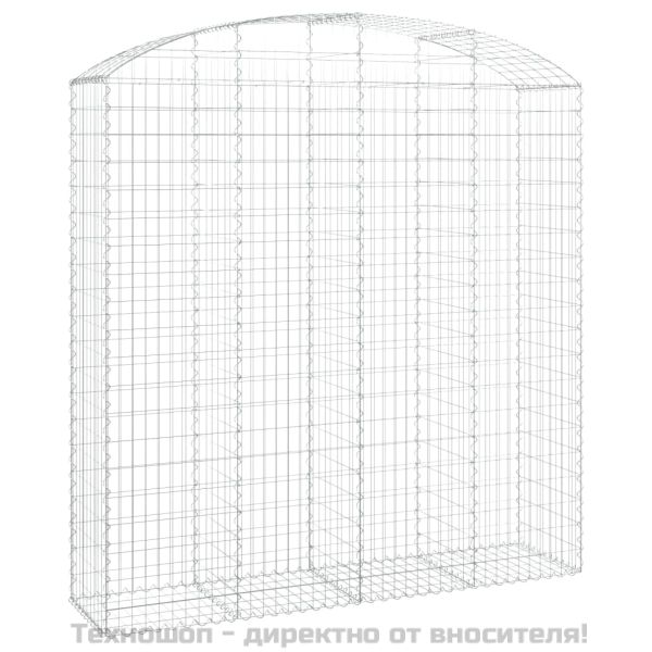 Дъговидна габионна кошница 200x50x200/220 см поцинковано желязо