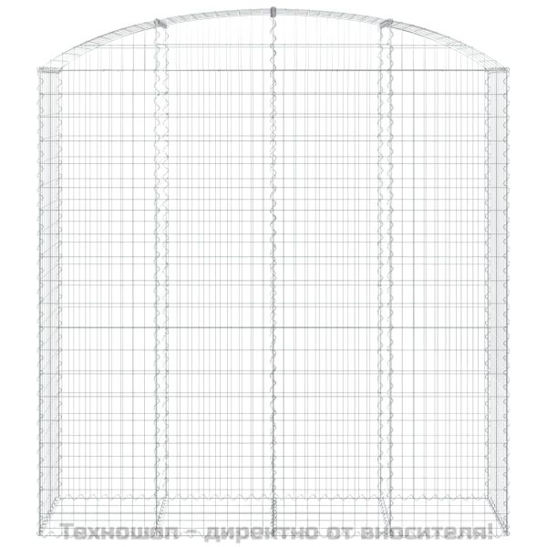 Дъговидна габионна кошница 200x50x200/220 см поцинковано желязо