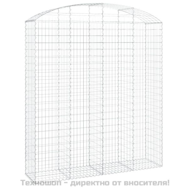 Дъговидна габионна кошница 200x50x220/240 см поцинковано желязо