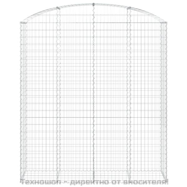 Дъговидна габионна кошница 200x50x220/240 см поцинковано желязо