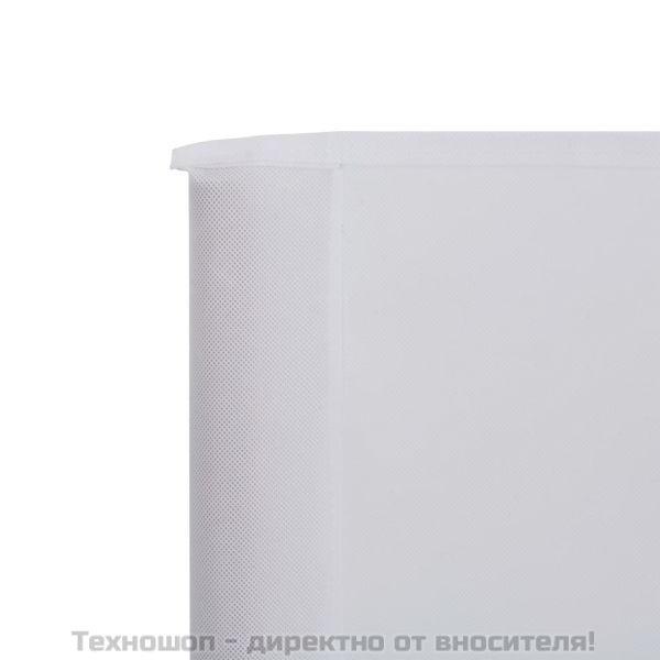 Параван против вятър от 6 панела текстил 800x160 см пясъчнобял