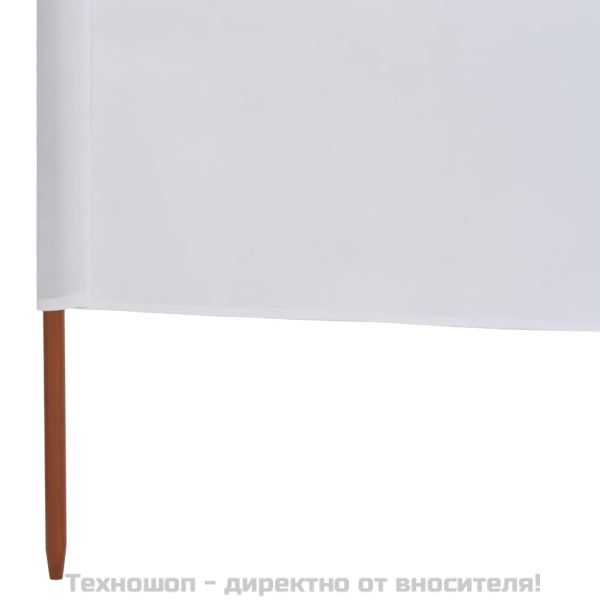 Параван против вятър от 6 панела текстил 800x160 см пясъчнобял