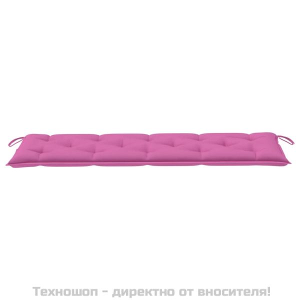 Възглавници за градински пейки 2 бр розови Оксфорд плат