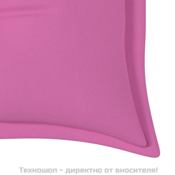 Възглавници за градински пейки 2 бр розови Оксфорд плат