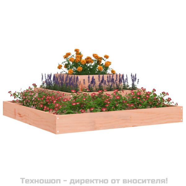Плантер, 80x80x27 см, масивна дугласка дървесина