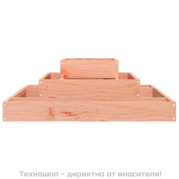 Плантер, 80x80x27 см, масивна дугласка дървесина