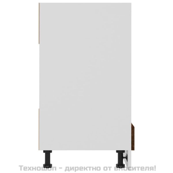 Шкаф за фурна "Рига", опушен дъб, 60x46x81,5 см, инженерно дърво