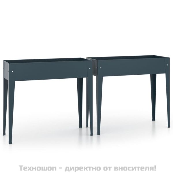 Градински кашпи, 2 бр, поцинкована стомана