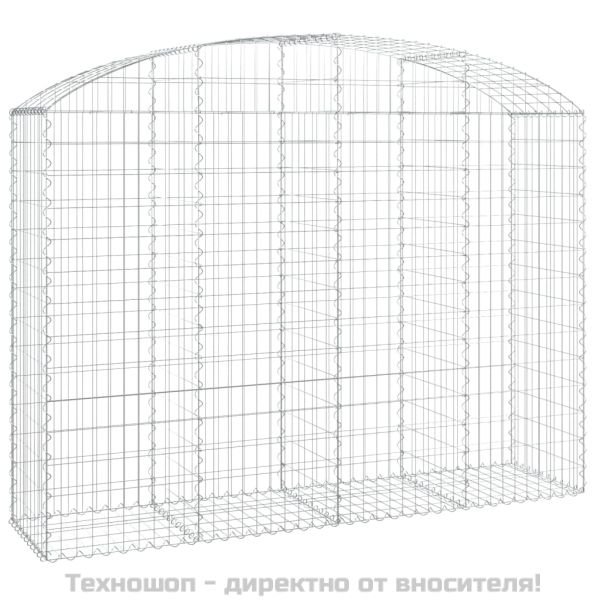 Дъговидна габионна кошница 200x50x140/160 см поцинковано желязо