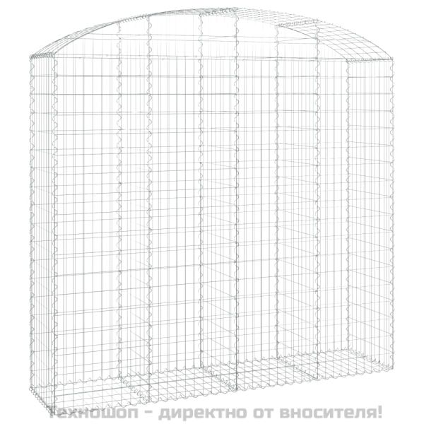 Дъговидна габионна кошница 200x50x180/200 см поцинковано желязо