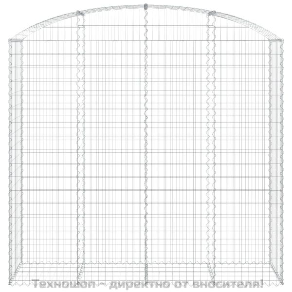 Дъговидна габионна кошница 200x50x180/200 см поцинковано желязо