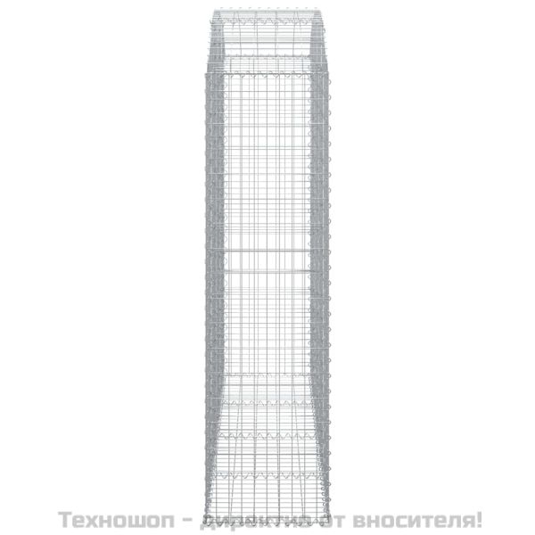 Дъговидна габионна кошница 200x50x180/200 см поцинковано желязо