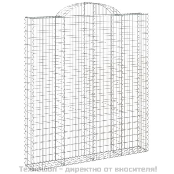 Дъговидна габионна кошница 200x30x220/240 см поцинковано желязо