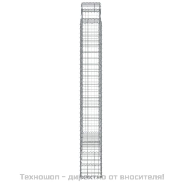 Дъговидна габионна кошница 200x30x220/240 см поцинковано желязо