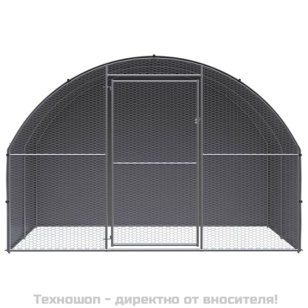 Птичарник на открито, 3x2x2 м, поцинкована стомана