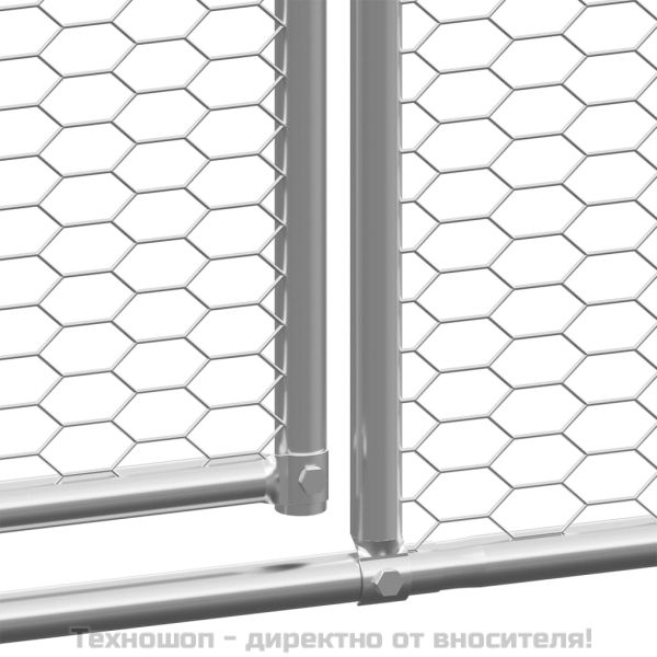 Птичарник на открито, 3x2x2 м, поцинкована стомана