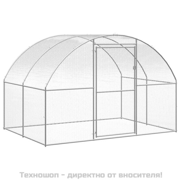 Птичарник на открито, 3x2x2 м, поцинкована стомана