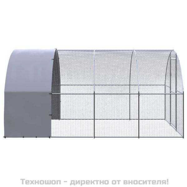 Птичарник на открито, 3x4x2 м, поцинкована стомана