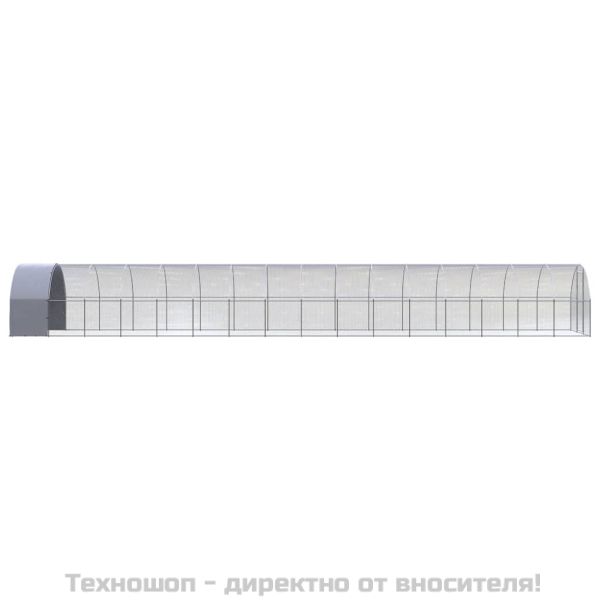 Птичарник на открито, 3x16x2 м, поцинкована стомана