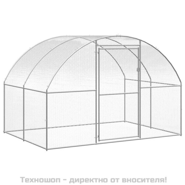 Птичарник на открито, 3x16x2 м, поцинкована стомана