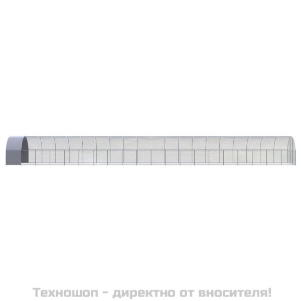Птичарник на открито, 3x20x2 м, поцинкована стомана