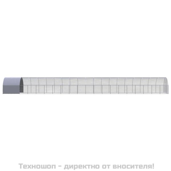 Птичарник на открито, 3x20x2 м, поцинкована стомана
